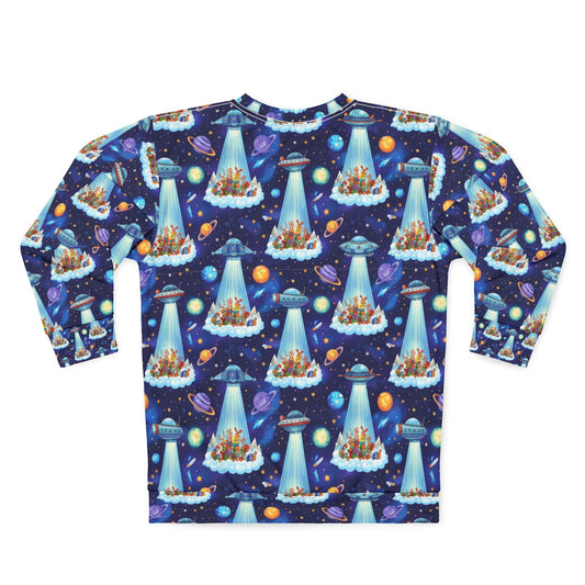 Alien City Abduction Ugly Christmas Sweatshirt