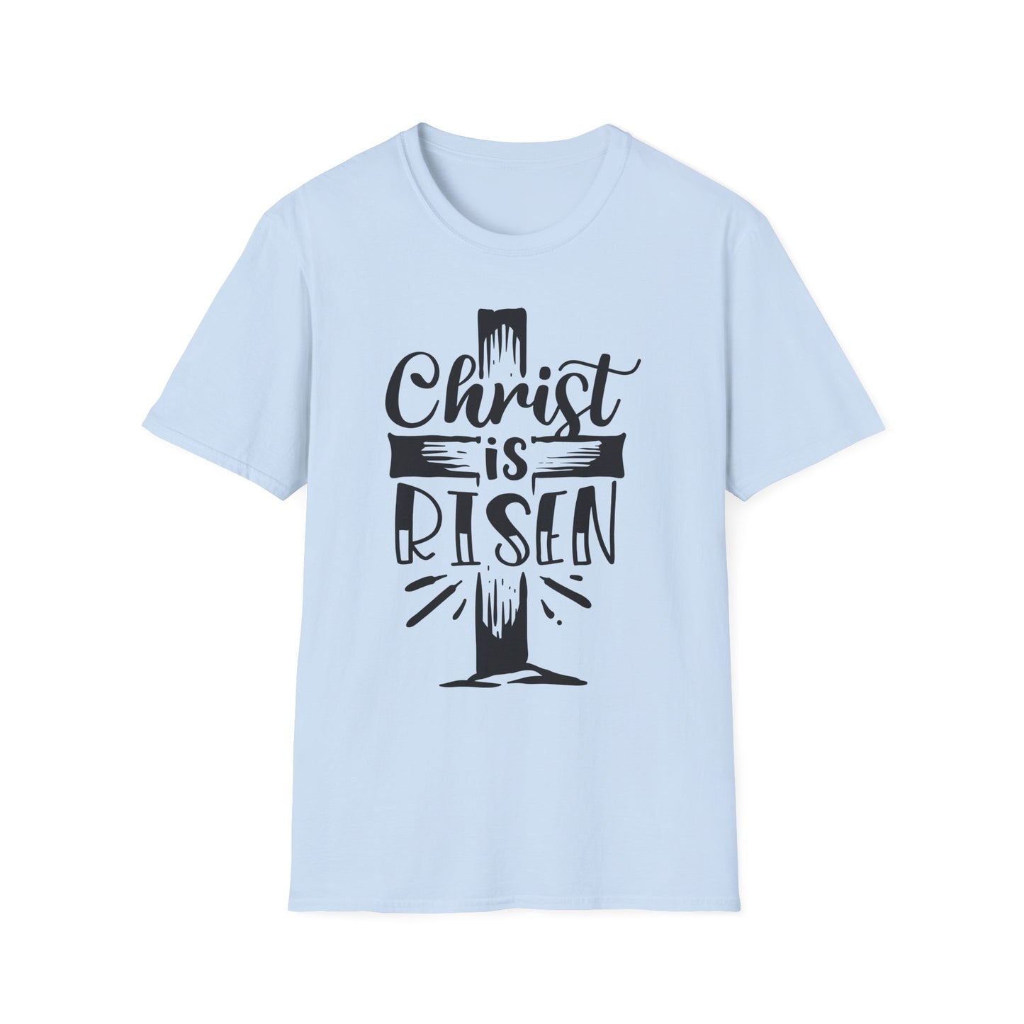 Christ is Risen, Crucifix Unisex Softstyle T-Shirt