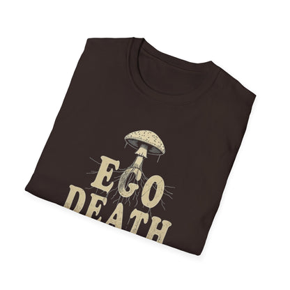 Ego Death Club Mushroom, T-Shirt, Unisex Softstyle Tee, Casual Wear, Gift for Friends, Unique Graphic Shirt - Psychonaut Swag