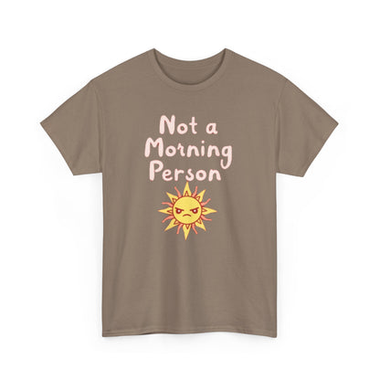 Not a Morning Person, Unisex Cotton T-Shirt, Fun Apparel for Kids and Adults, Perfect Gift for Birthdays and Celebrations - Psychonaut Swag