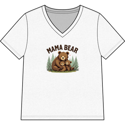 Mama Bear Mother's Day V-Neck Tee