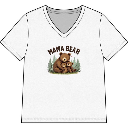 Mama Bear Mother's Day V-Neck Tee