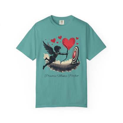 Cupid, Practice Makes Perfect, T-Shirt — Romantic Valentine Love Tee