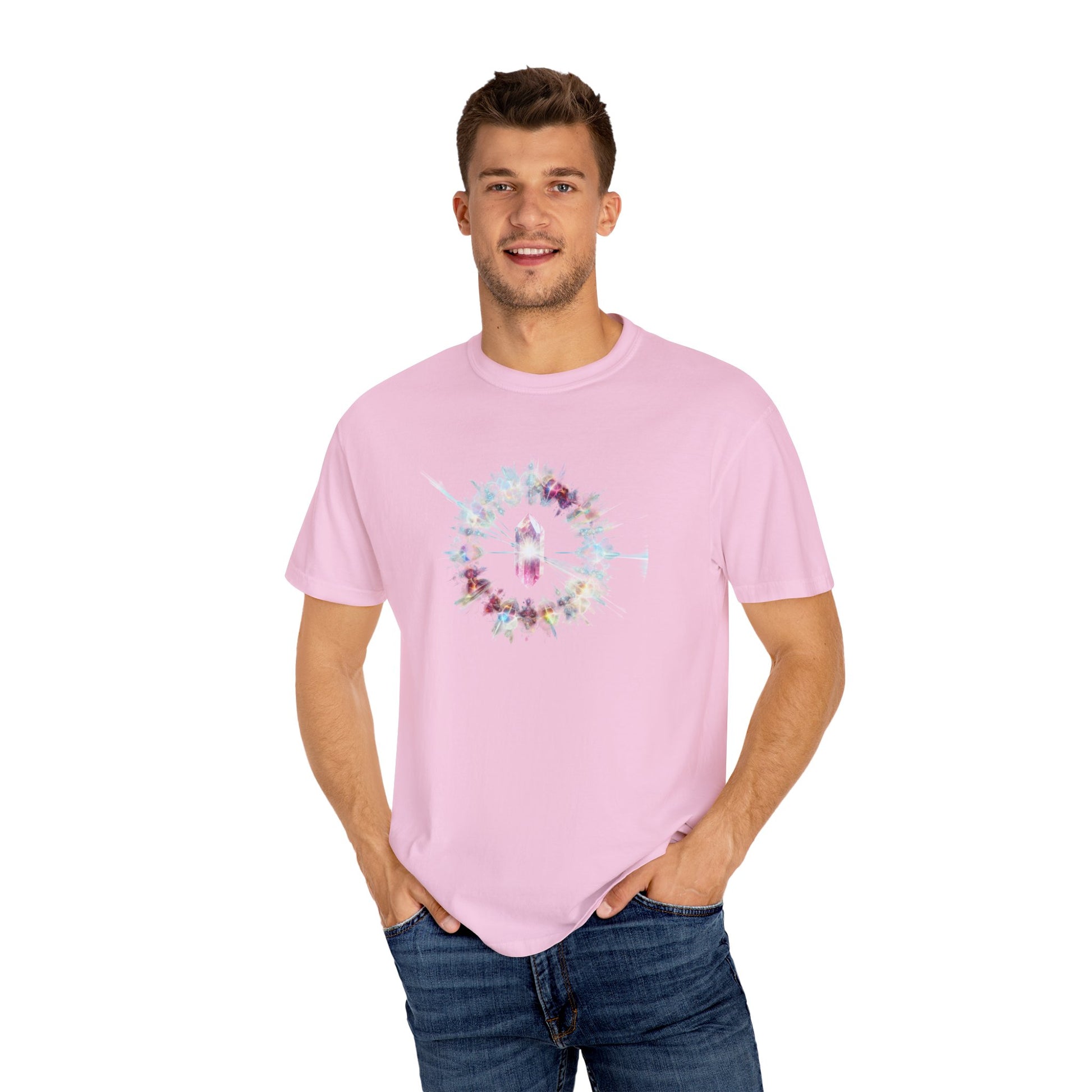 Crystal Energy Unisex T-shirt - Healing Magic Design - Psychonaut Swag