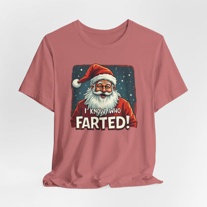 Funny Christmas T-Shirt – Vintage Santa "I Know Who Farted!" Holiday Tee