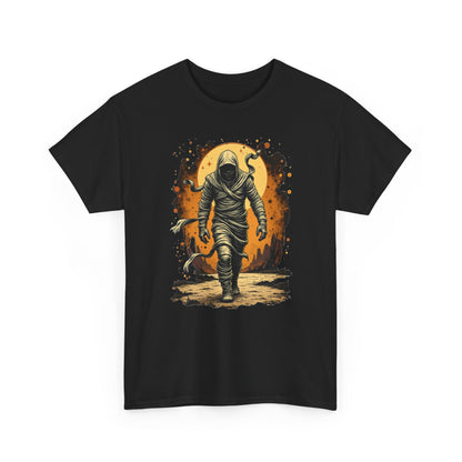 Mummy Walk Vintage Graphic Tee — Space Explorer Moonlit Sci‑Fi Shirt