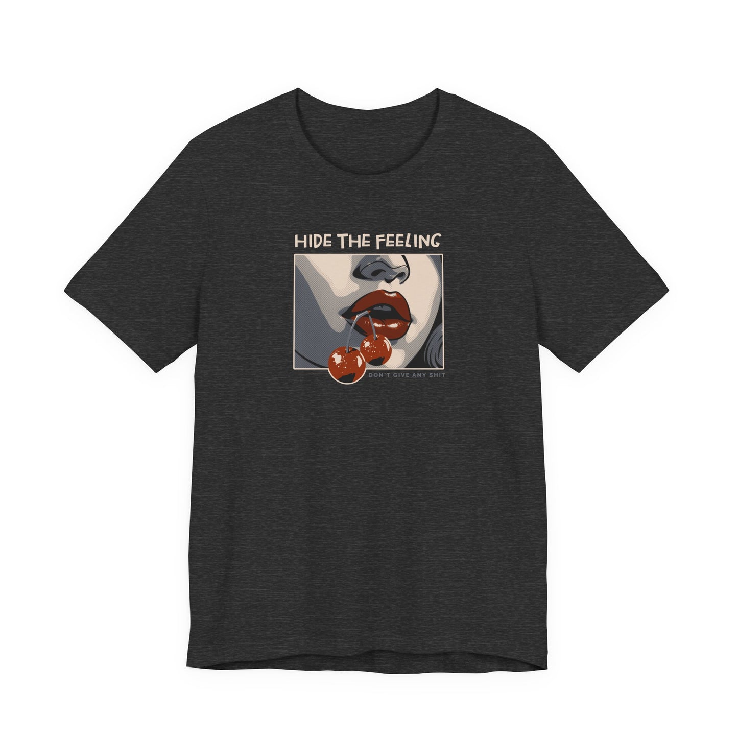 Hide the feelings, Cherry Lips, Unisex Jersey Short Sleeve Tee