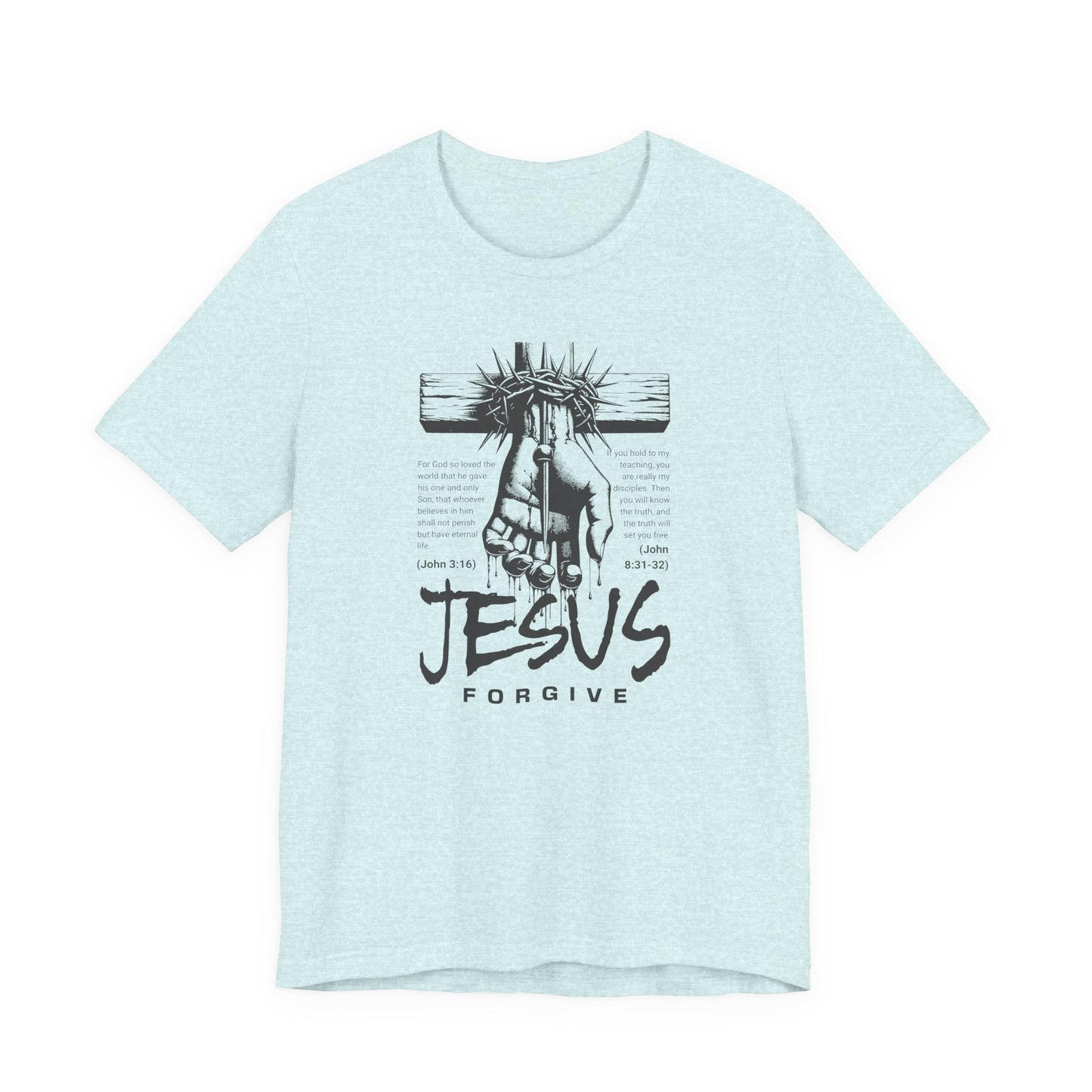 Jesus Forgive Cross T-Shirt — Christian Faith Tee