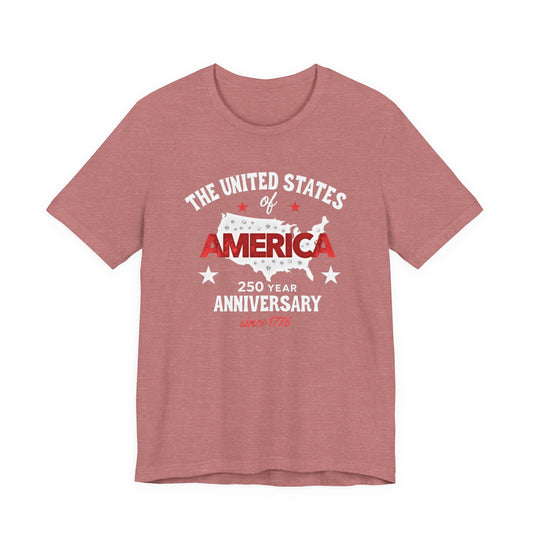 America 250 year Anniversary,Unisex Jersey Short Sleeve Tee