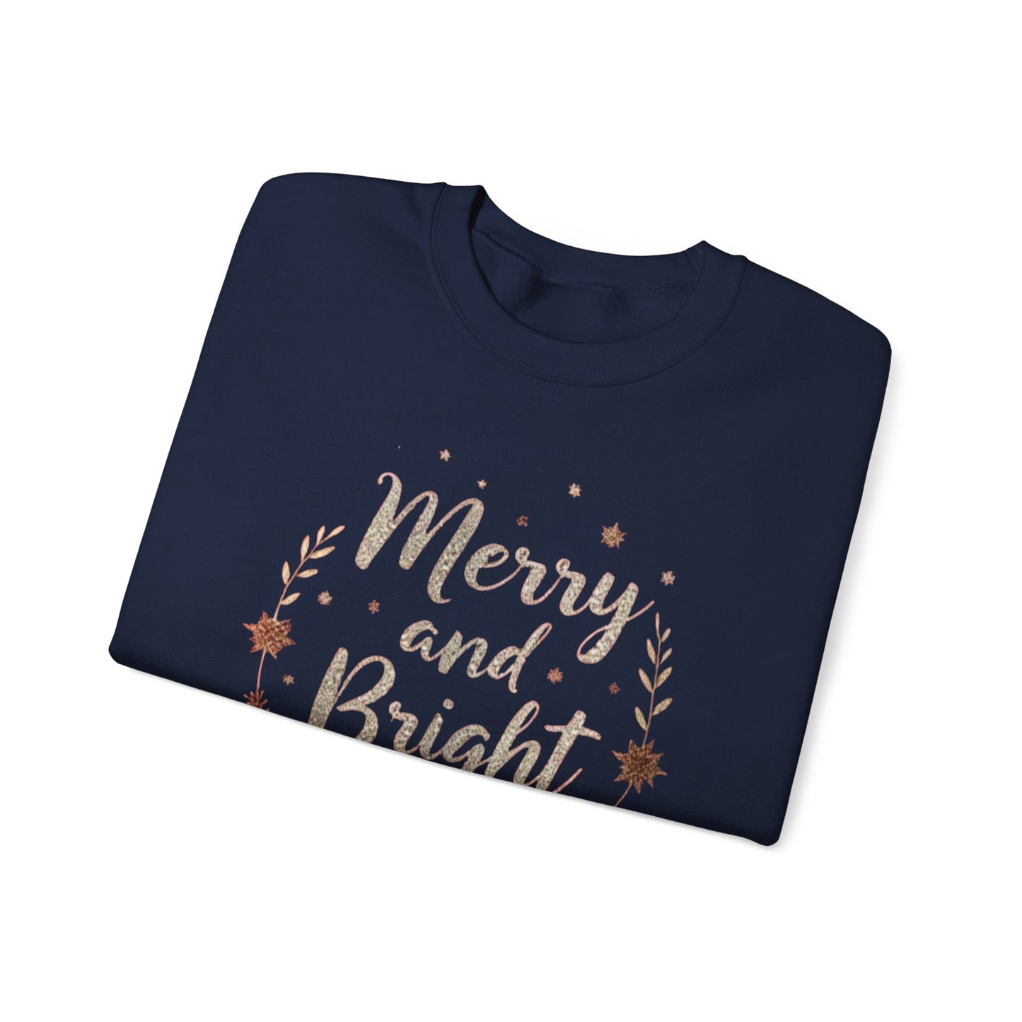 Merry and Bright Crewneck Sweatshirt — Holiday Christmas Sweatshirt
