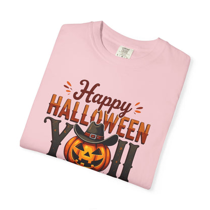 Halloween T-Shirt — "Happy Halloween You" Pumpkin Witch Graphic