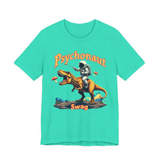 Psychonaut T-Rex Tee - Cool Retro Unisex Jersey Short Sleeve Shirt, Perfect for Gifts, Festivals, and Everyday Wear - Psychonaut Swag
