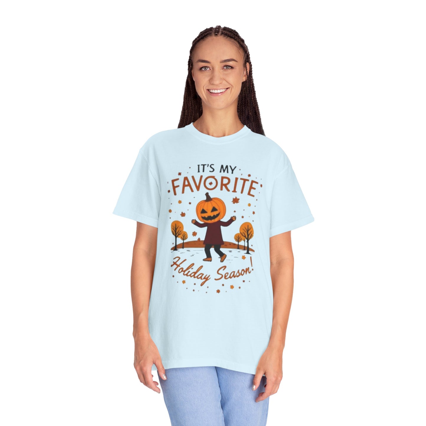 Halloween Pumpkin Head T-Shirt — "It's My Favorite Holiday Season!"