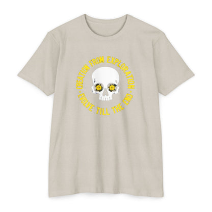 Skull Exploration T-Shirt | Unisex Tee for Adventurers, Fun Graphic Tee, Unique Gift for Explorers, Perfect for Casual Days, Evolution Theme