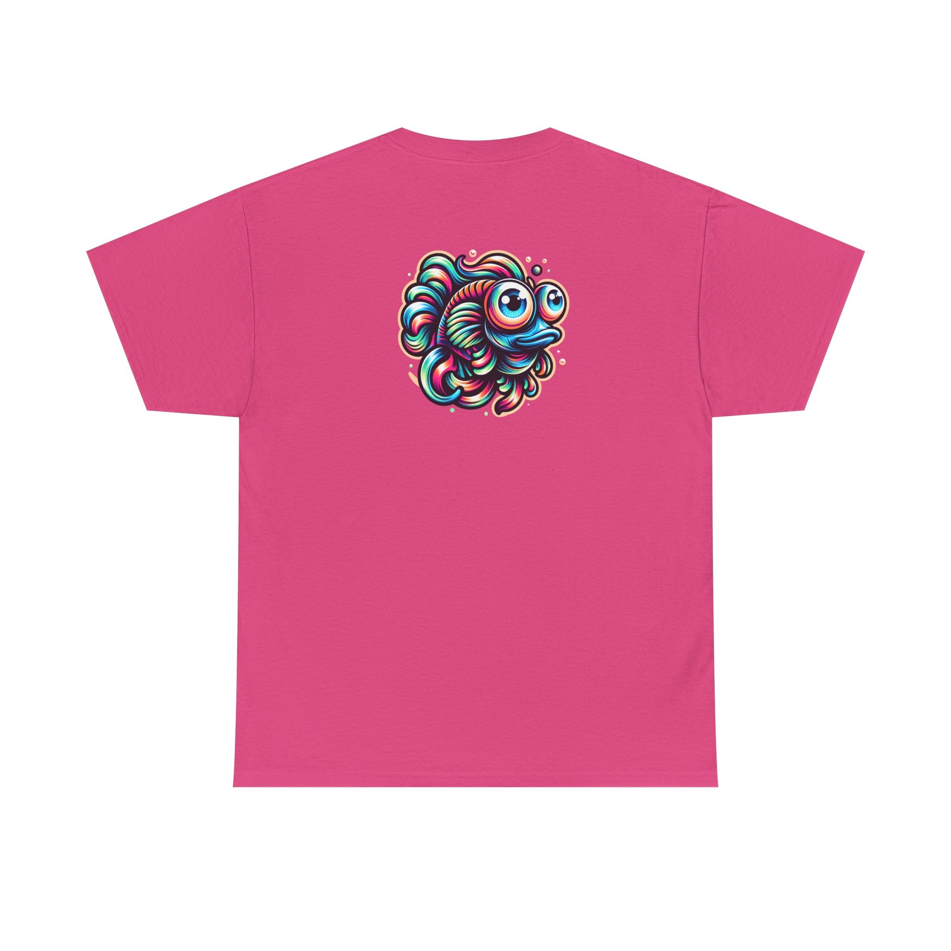 Psychedelic Fish Graphic Unisex Heavy Cotton Tee - Fun & Vibrant Apparel - Psychonaut Swag