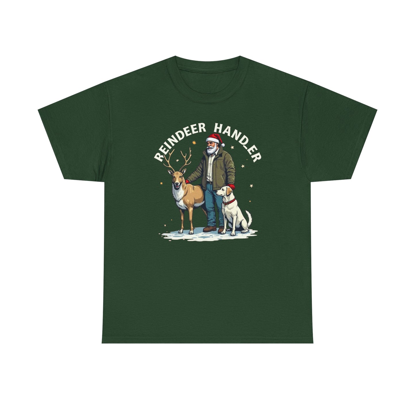 Reindeer Handler T‑Shirt — Santa Handler Graphic Holiday Tee