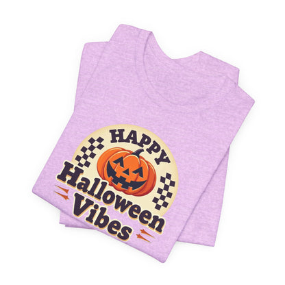 Happy Halloween Vibes Tee — Retro Pumpkin Halloween T-Shirt