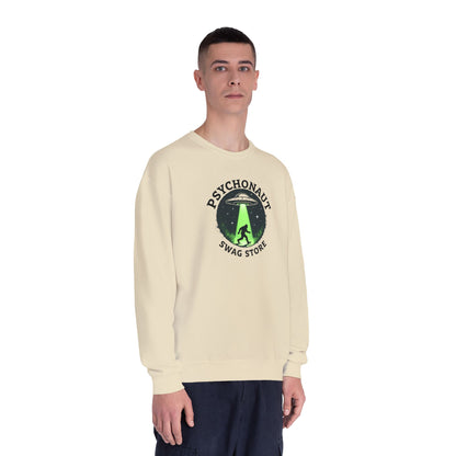 Psychonaut Swag Crewneck Sweatshirt – UFO Abduction Graphic Pullover