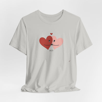T-Shirt — Cute Kissing Hearts "Us" Valentine Tee