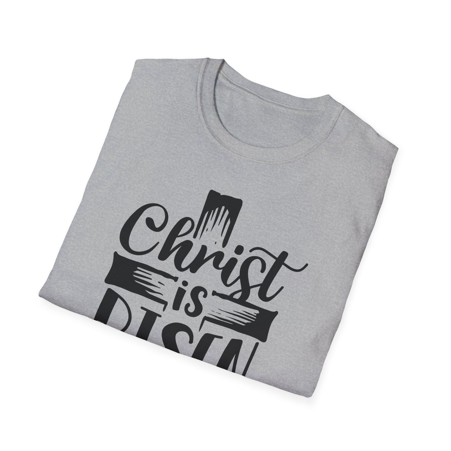 Christ is Risen, Crucifix Unisex Softstyle T-Shirt
