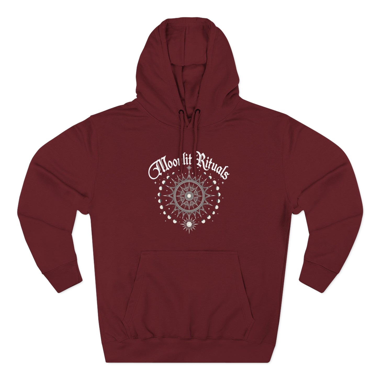 Moonlit Rituals Hoodie — Mystic Celestial Graphic Pullover