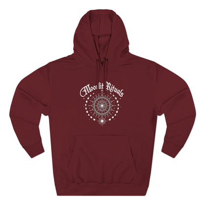 Moonlit Rituals Hoodie — Mystic Celestial Graphic Pullover