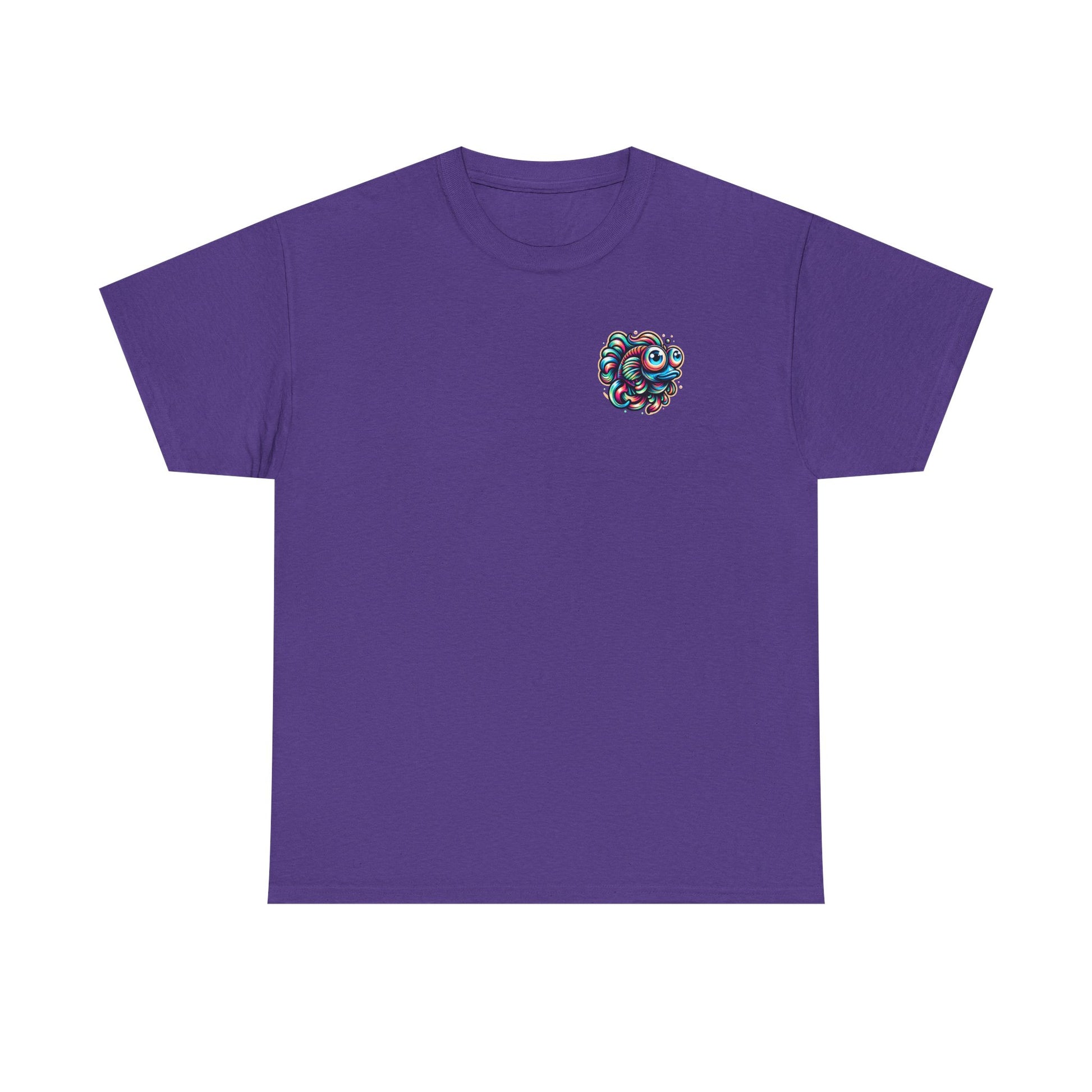 Psychedelic Fish Graphic Unisex Heavy Cotton Tee - Fun & Vibrant Apparel - Psychonaut Swag