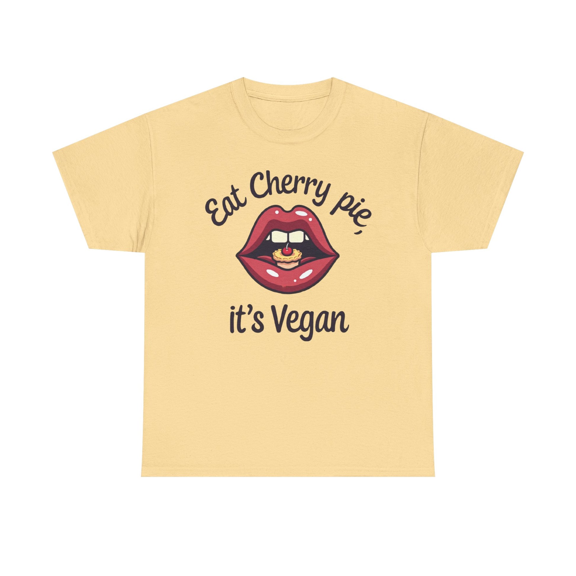 Vegan Cherry Pie Graphic Tee for Food Lovers - Psychonaut Swag