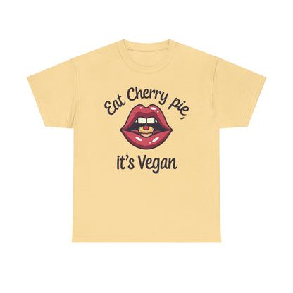 Vegan Cherry Pie Graphic Tee for Food Lovers - Psychonaut Swag