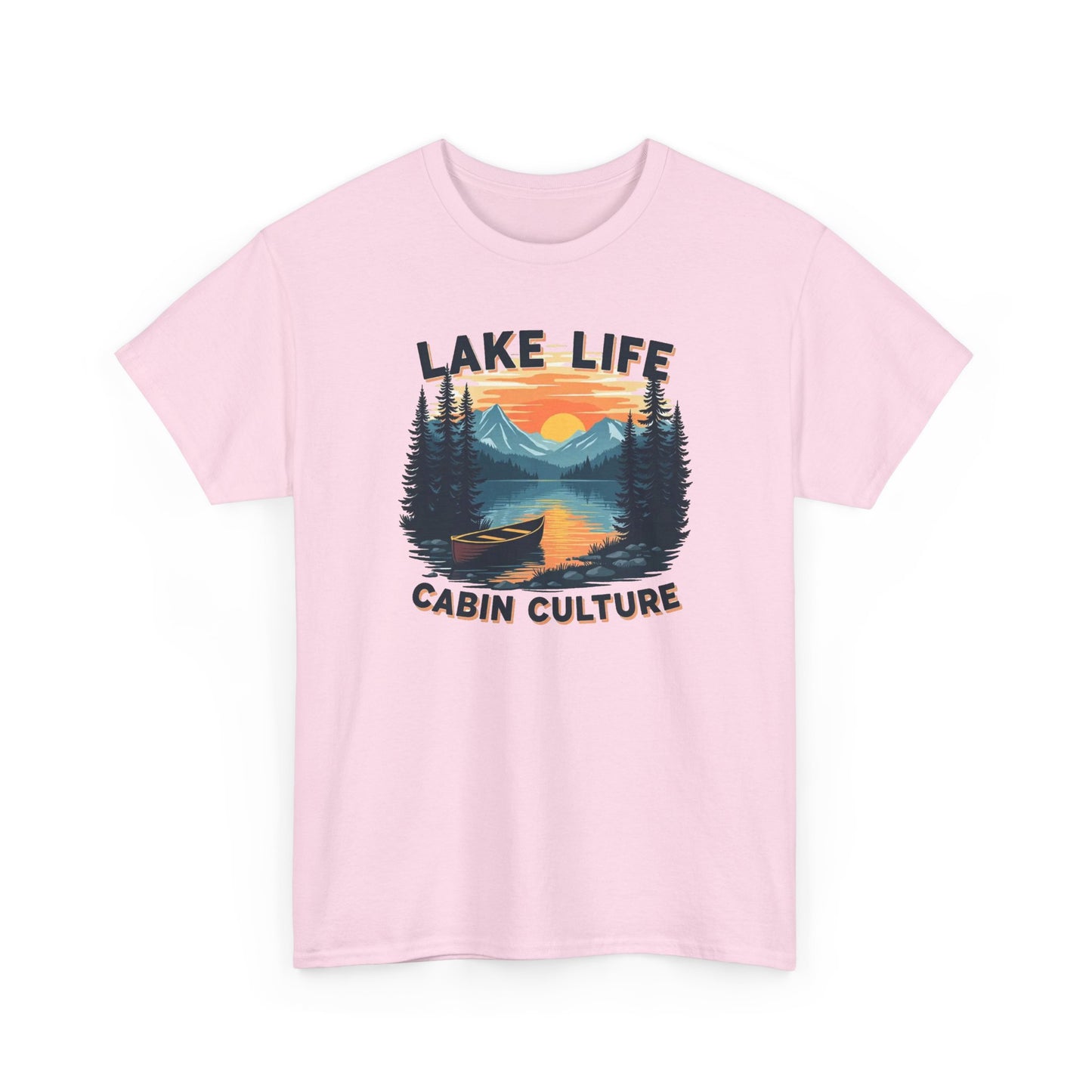 Lake Life Cabin Culture T-Shirt — Vintage Sunset Wilderness Tee