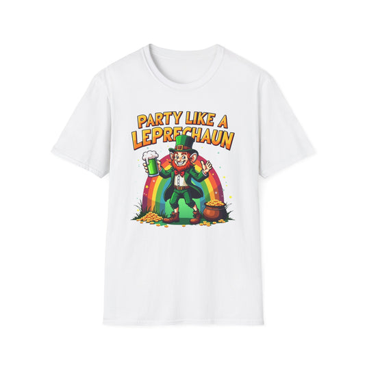 Party Like a Leprechaun T-Shirt — St. Patrick’s Day Funny Rainbow Beer Tee