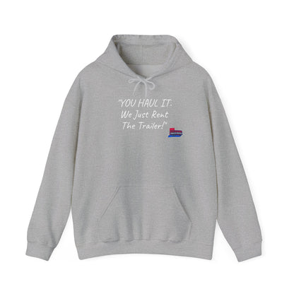 Kentuckiana Small biz swag, Trailer Rental Hoodie for Road Trips, Gifts for Adventure Lovers, Unique Hoodie for Renters, Travel Gear, Funny Sweatshirt