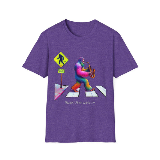 Sax-Squatch, Unisex Softstyle T-Shirt - Psychonaut Swag