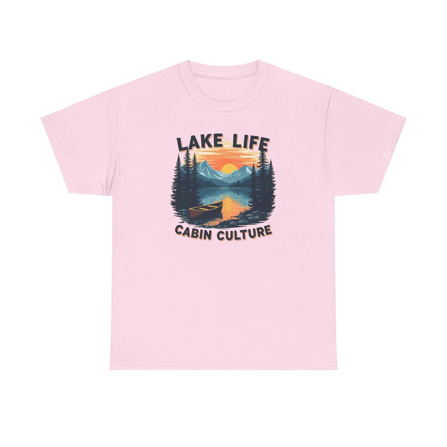 Lake Life Cabin Culture T-Shirt — Vintage Sunset Wilderness Tee