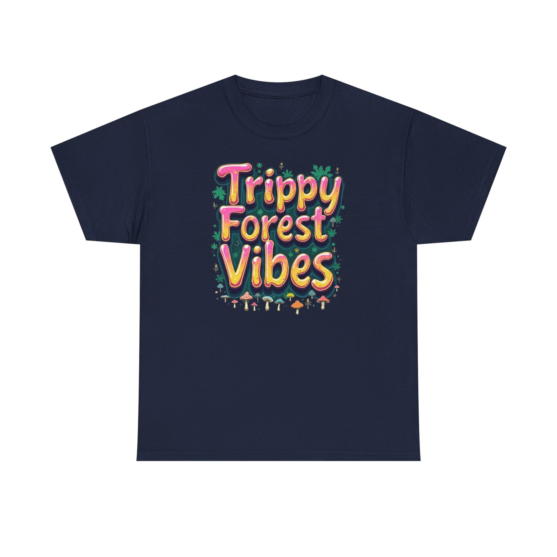Trippy Forest Vibes Tee, Unisex Cotton T-Shirt, Bohemian Graphic Tee, Psychedelic Shirt, Nature Lover Gift, Festival Apparel - Psychonaut Swag