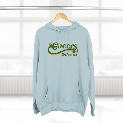 Cheers & Beers Hoodie — Retro Script St. Patrick’s Day Sweatshirt