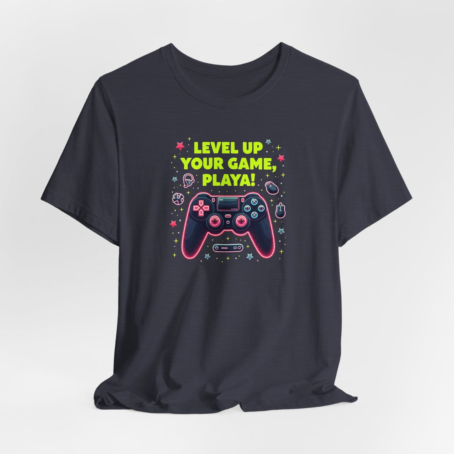 Level Up Your Game Playah! Gaming T-Shirt — Retro Controller Design