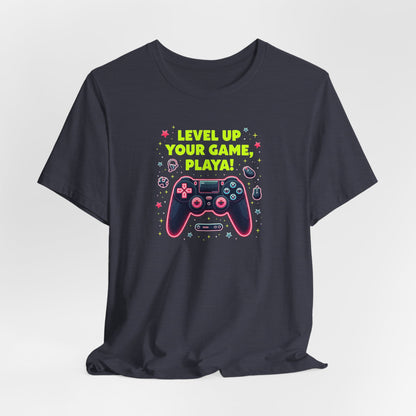 Level Up Your Game Playah! Gaming T-Shirt — Retro Controller Design