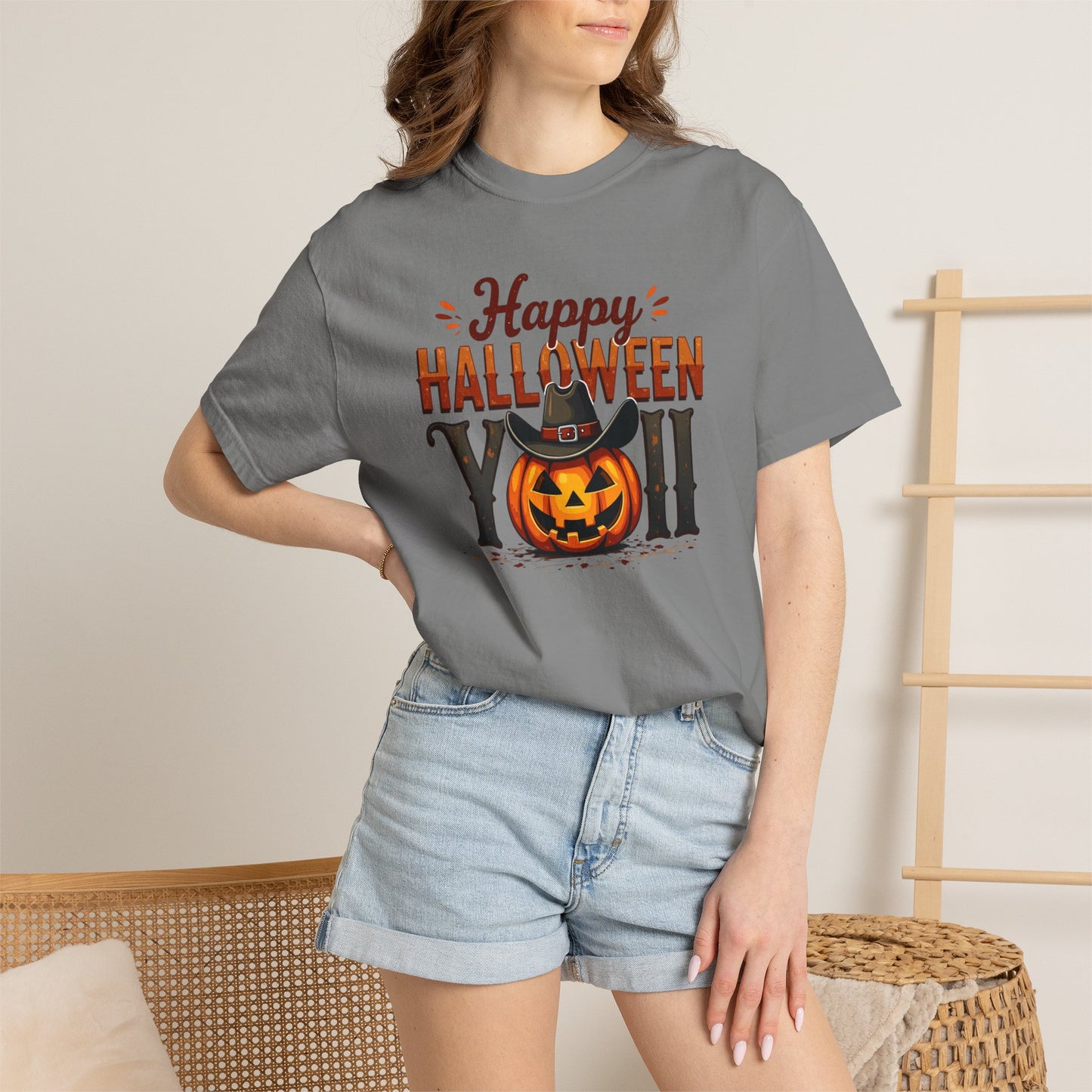 Halloween T-Shirt — "Happy Halloween You" Pumpkin Witch Graphic