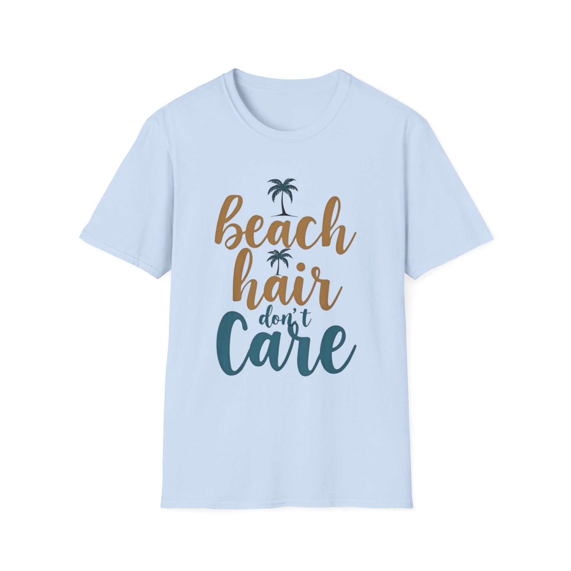 Beach Hair Don't Care Unisex T-Shirt, Summer Vibe Tee, Casual Beachwear, Gift for Beach Lovers, Vacation Attire - Psychonaut Swag
