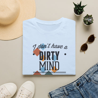 Graphic Tee — "I Don't Have a Dirty Mind, I Have a Sexy Imagination" Retro Geometric Design