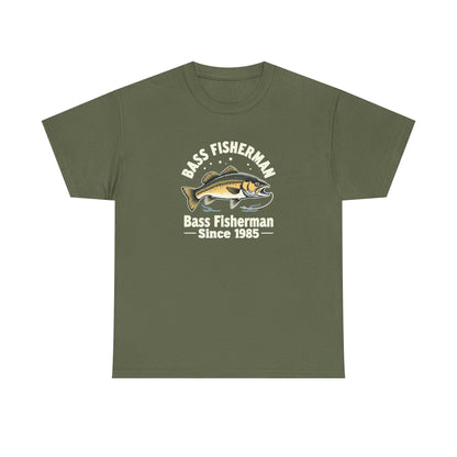 Bass Fisherman T-Shirt – "Bass Fisherman Since 1985" Vintage Fishing Tee