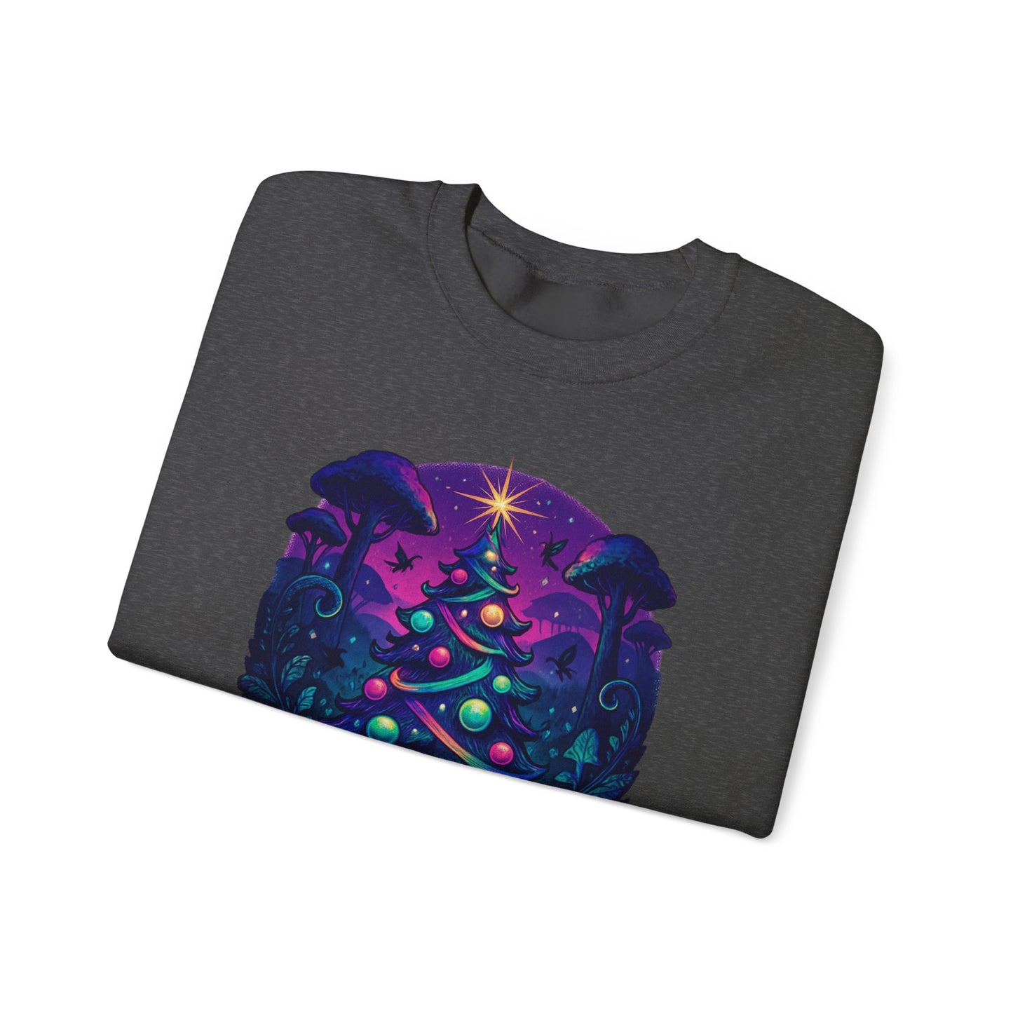 Psychedelic Christmas Tree, Unisex Heavy Blend™ Crewneck Sweatshirt