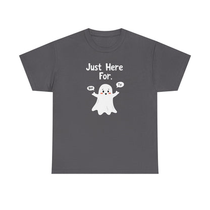 Ghost Watching Boo – Ty “Just Here For Boo Ty” Halloween T‑Shirt