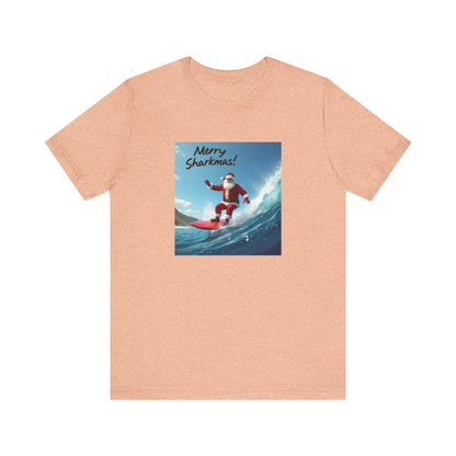 Merry Sharkmas Surfing Santa T-Shirt