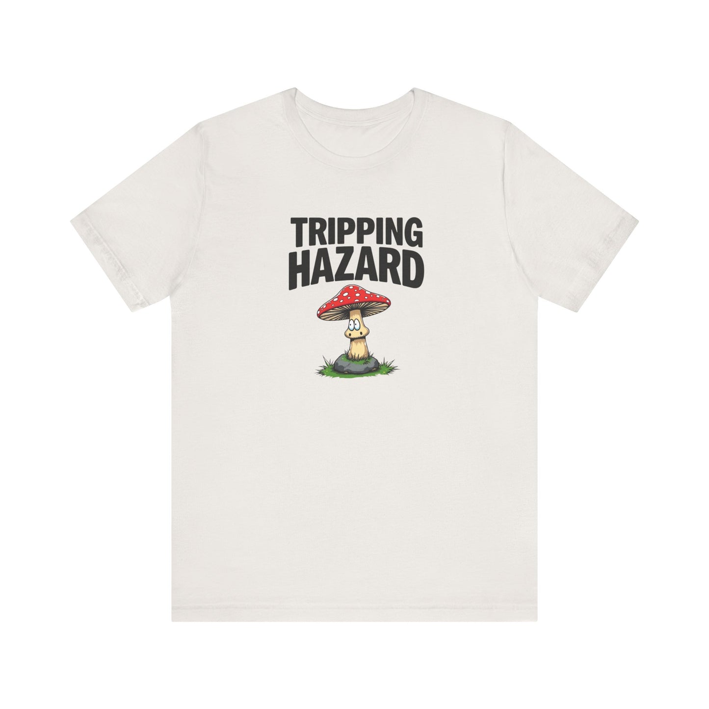 Tripping Hazard Mushroom Tee, Unisex Short Sleeve Shirt, Nature Lover Gift, Funny Graphic Shirt, Eco-Friendly Apparel, Mushroom [...] - Psychonaut Swag