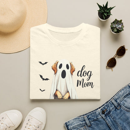 Dog Mom Halloween T‑Shirt — Cute Ghost Pup Pumpkin Tee