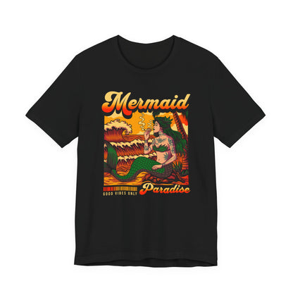 Mermaid Paradise Tee — Retro Vintage Beach Graphic T-Shirt