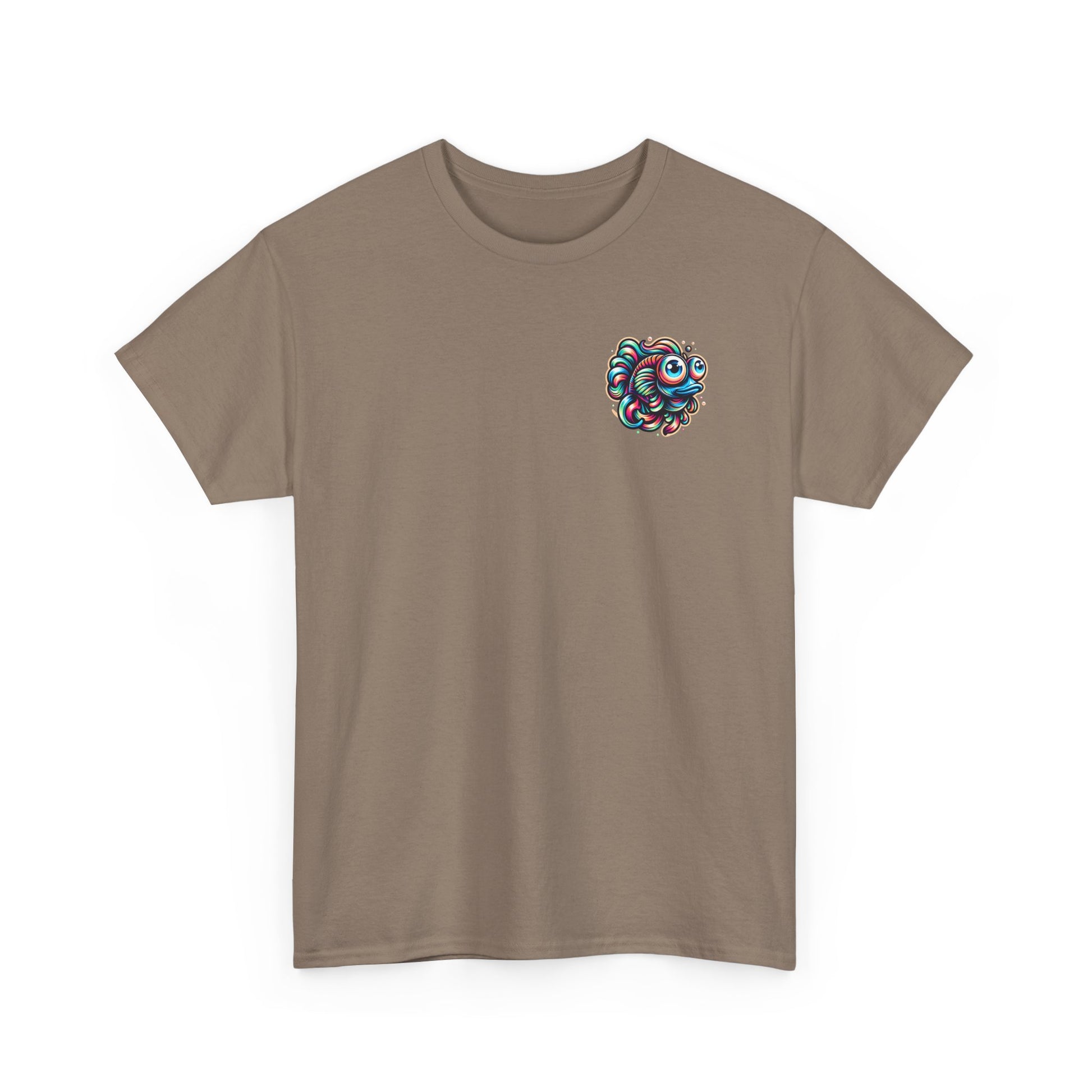 Psychedelic Fish Graphic Unisex Heavy Cotton Tee - Fun & Vibrant Apparel - Psychonaut Swag