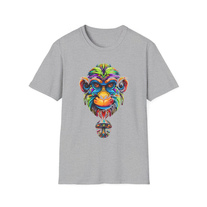 Stoned Ape, Psychedelic Unisex Softstyle T-Shirt